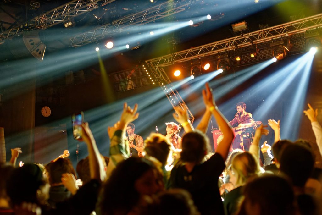 a crowd of people at a concert